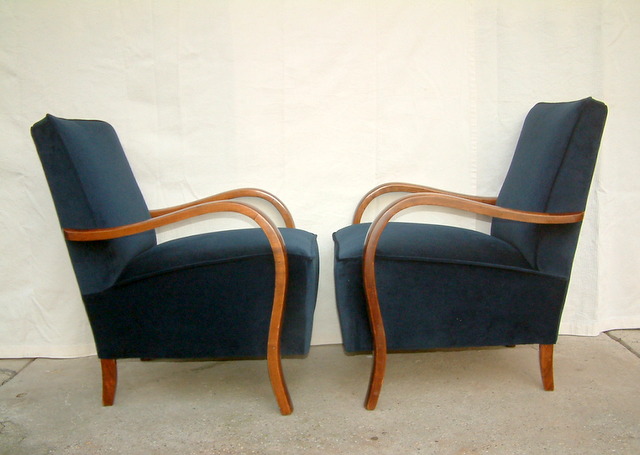 Art Deco armchairs.