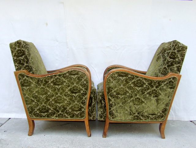 Art Deco armchairs.