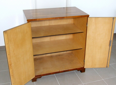 Art Deco walnut cabinet.