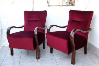 Pair of Art Deco Club Chairs.