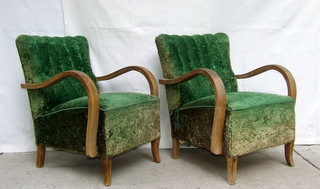 Art Deco armchairs.