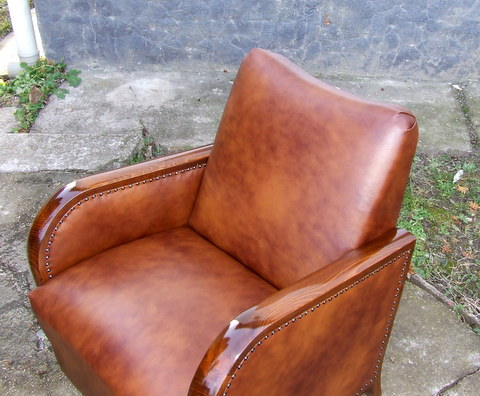 Leather Club Chair.