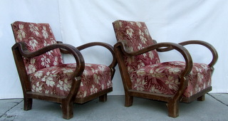 Art Deco armchairs.